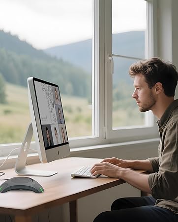 conference speaker and microphone
