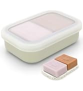 AIDIMMING Travel Soap Dish with Lid, Shampoo Bar Holder, Enhanced Leakproof Soap Box,Draining Soa...
