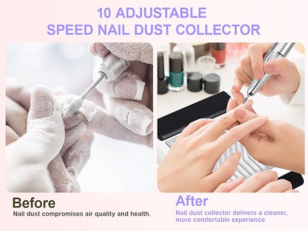 10 ADJUSTABLE SPEED NAIL DUST COLLECTOR