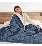Heated Blanket Throw Small Heated Blanket for Office - Ultra Thick 450gsm Sherpa Fleece Electric ...
