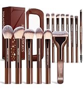 MAANGE 14 PCS Makeup Brushes Professional Make Up Brushes Premium Synthetic Powder Concealers Bru...