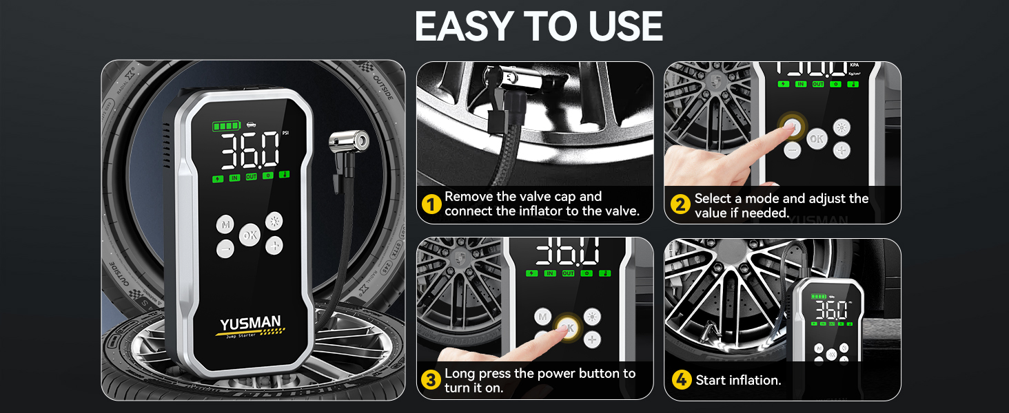 Jump Starter with Air Compressor