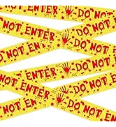 OHOME Halloween Decorations - Fright Tape for Halloween Party Decorations Outside Indoor Outdoor ...