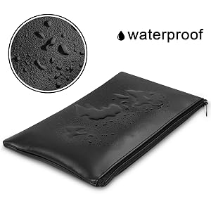 Bank Bag,Money Pouch, Leatherette Security Deposit Bags, cash bag Leatherette