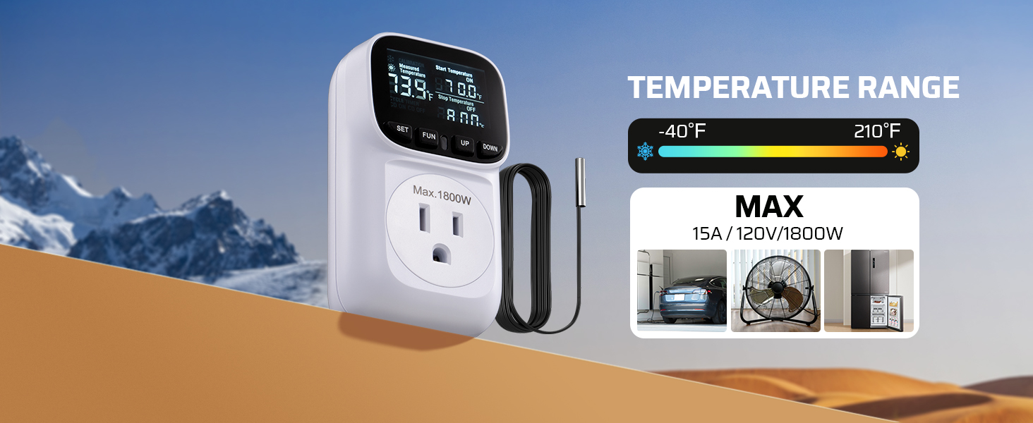 Digital Temperature Controller Thermostat Outlet