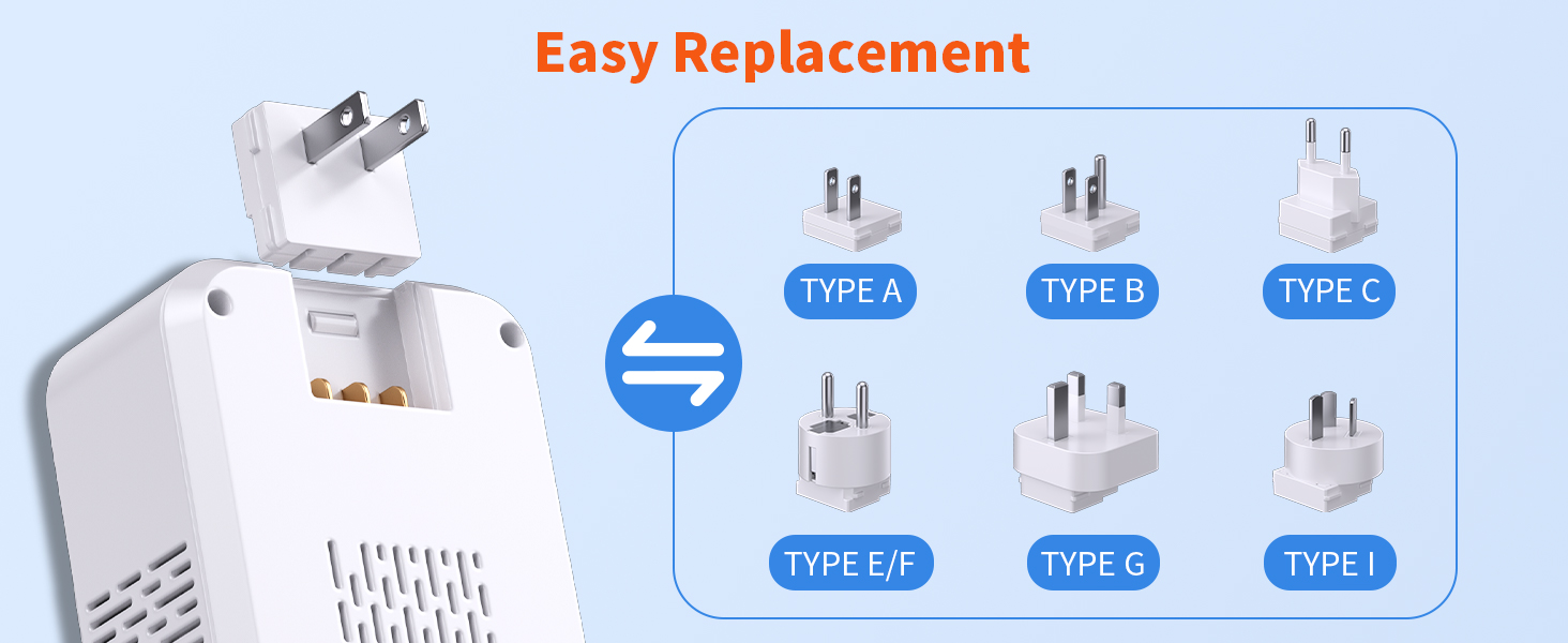 voltage converter for travel