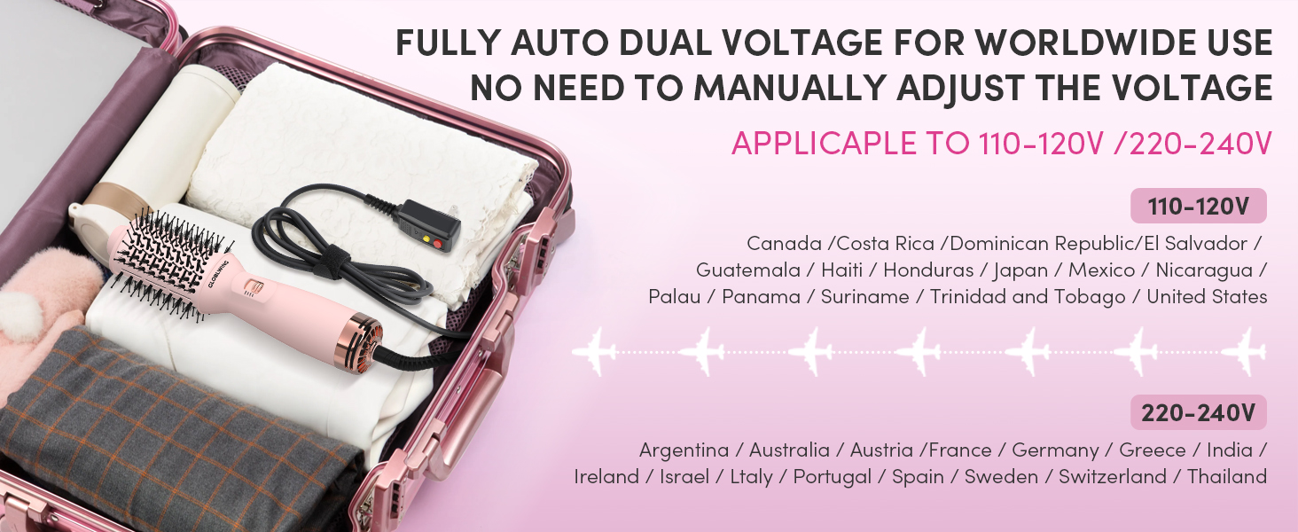 travel hair dryer brush