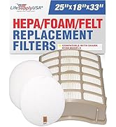 XFF80 Vacuum Hepa + Foam and Felt Filter Replacement Compatible with Shark Navigator Professional...