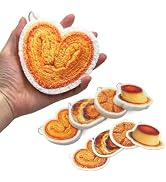 Compressed Cellulose Sponges - 4 Pack Breakfast Natural Pop Up Dish Sponge for Kitchen - Composta...