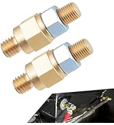 Bawkars 2 PCS Side Post Battery Terminal Bolt, 3/8" 16&amp;24 Brass Stud Side Post Battery Terminal E...