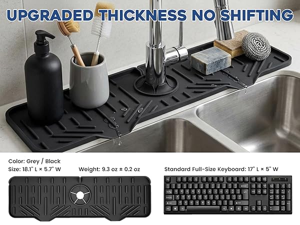 Silicone Faucet Mat Drip Catcher Drying Tray Mat Dish Kitchen Accessories Sink Splash Guard