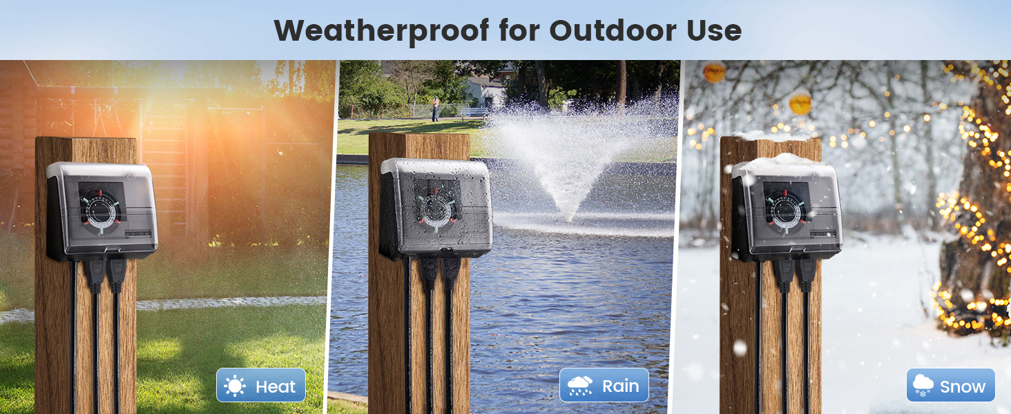 outdoor use pool timer