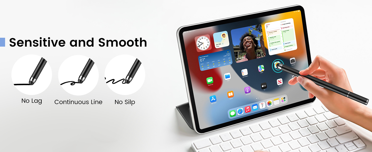 stylus Black, blue and purple