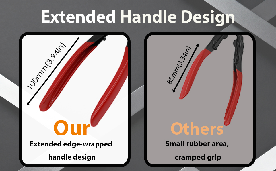 Interior Clip Plier with Red Non-Slip Handle