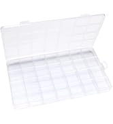 Eppingwin 28 Grids Bead Organizer, Craft Organizers and Storage, Acrylic Organizers, Plastic Bead...