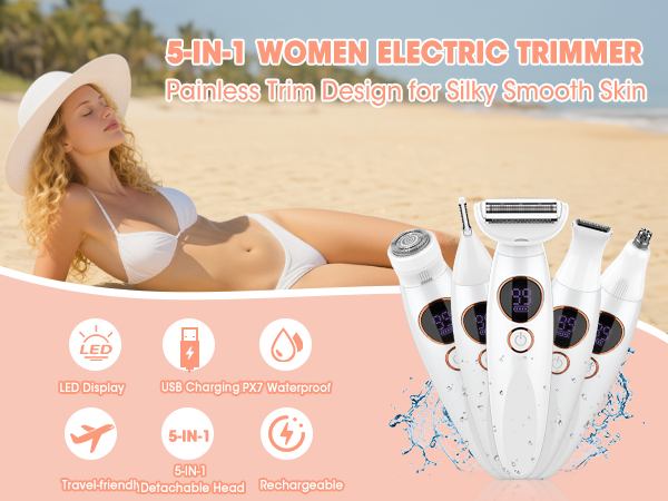 5-IN-1 WOMEN ELECTRIC TRIMMER