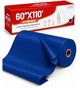 Plastic Table Cloth, Extra Wide 60 In X 110 Ft Royal Blue Plastic Tablecloth Roll with Any Cut Sl...