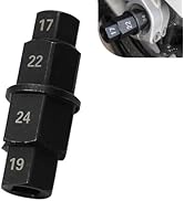 Diamall 1 PC Motorcycle Hex Axle Tool, 17/19/22/24mm Front Rear Wheel Spindle Socket Adapter Tool...