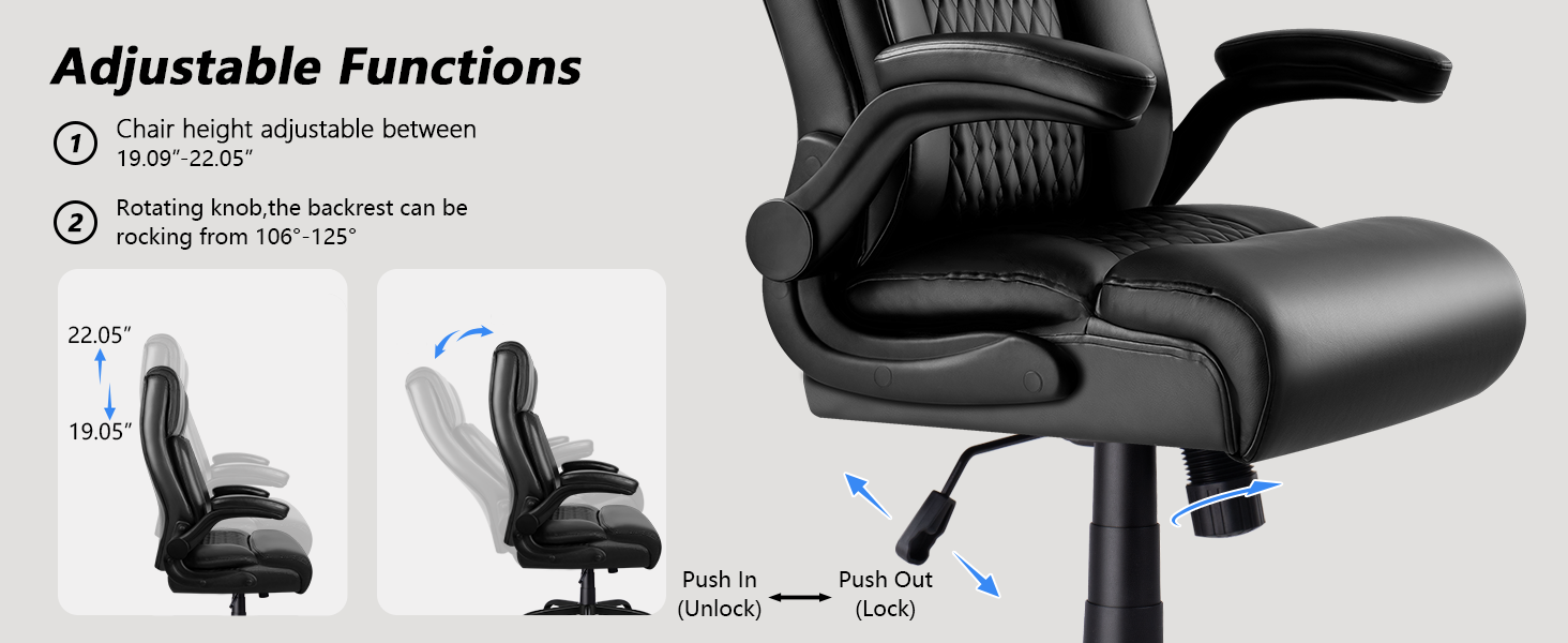 big and tall offfice chair leather office chair Ergonomic office chair Executive office chair 