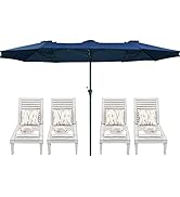 SUPERJARE 13FT Outdoor Umbrella for Patio, Double sided Pool Umbrellas with Fade Resistant Canopy...