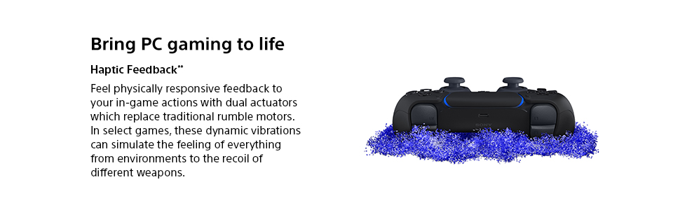 Haptic feedback enhances PC gaming with dynamic vibrations simulating actions and environments.