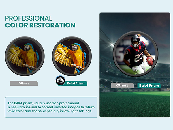 Adasion Binoculars with BAK4 low light vision