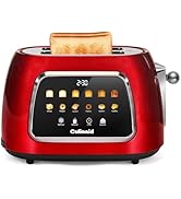 Culinaid Smart Touch Screen 2 Slice Toaster, Retro 1.5'' Extra Wide Slot Stainless Steel Digital ...