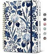 Taja Lined Spiral Journal Notebook for Women, Pretty College Ruled Notebook for Work &amp; Note Takin...