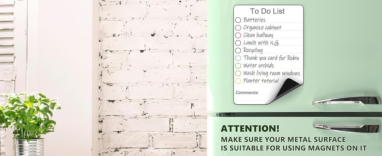 magnetic fry erase to do list for fridge