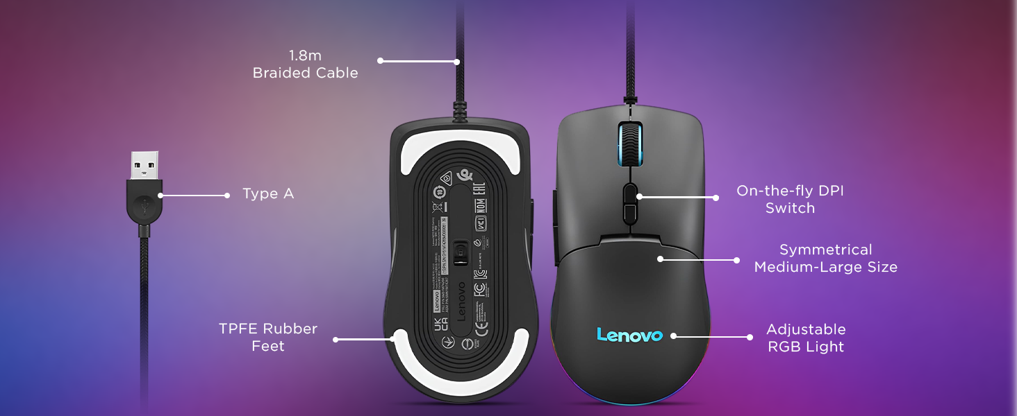 Lenovo M210 RGB Gaming Mouse - Details