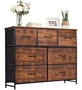 Accver Dresser with 7 Drawers for Bedroom, Fabric Clothes Cabinet for Closet, Anti-Tip Storage Dr...