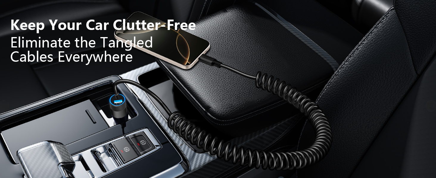 MFi Certified 4.8A USB Fast Car Charging Cigarette Lighter Adapter iPhone Car Charger Fast Charging