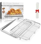 Air Fryer Basket for Oven, Extra Large 18.8" x 12.8" Oven Air Fryer Basket and Tray Set with 30 P...