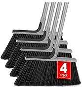 KeFanta 4 Packs Outdoor Broom Heavy Duty with 55