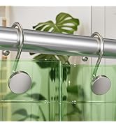 AmazerBath Shower Curtain Hooks Brushed Nickel Shower Curtain Rings, Heavy Duty Modern Decorative...