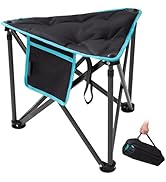 FUNDANGO Folding Tripod Stool, Lightweight Portable Fishing Chair with Thick Padded Seat, 440 Lbs...