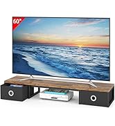 YAOHUOO 45" Large TV Riser with Fabric Drawers for 32-60 inch TV, TV Stand Riser with Steel Legs,...