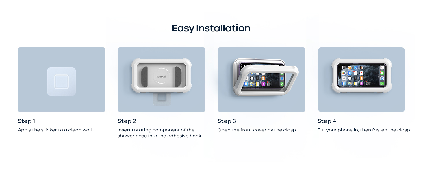 waterproof bathroom shower phone case