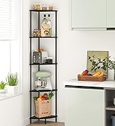 Yoobure Corner Shelf Stand, 5-Tier Corner Bookshelf, Tall Corner Shelves for Bedroom, Living Room...