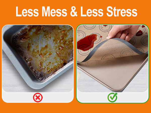 Easy clean baking mat