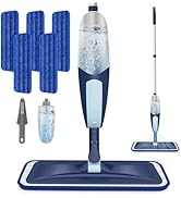 Spray Mop for Floor Cleaning Microfiber Floor Mop Wet Dry Dust Flat Cleaning Mop with 5 Washable ...
