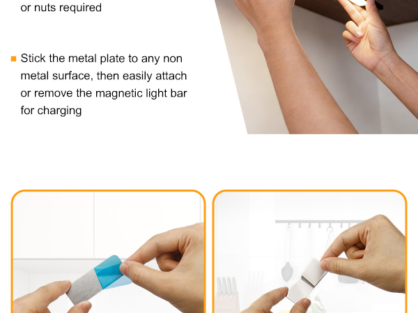 12 Pcs Under Cabinet Lights Magnetic stickys