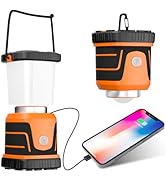 LED Camping Lantern, Rechargeable LED Lantern with 1500LM, 4 Light Modes, Waterproof Camping Ligh...