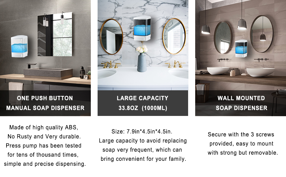 Manual Soap Dispenser Wall Mounted