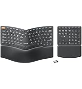ProtoArc Wireless Ergonomic Keyboard, EK04 2.4GHz USB Wireless Ergo Keyboard with Separate Numeri...
