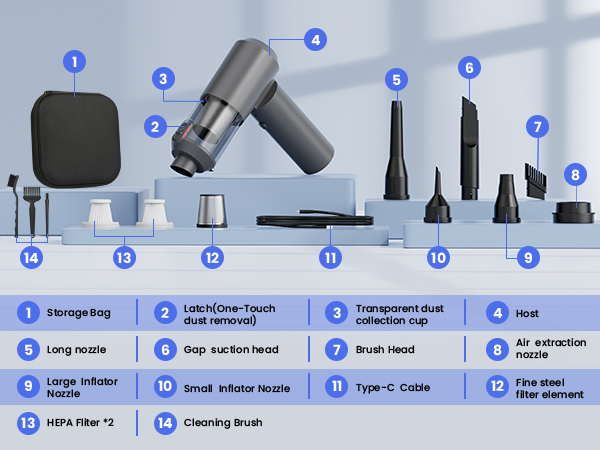 Arify Pro Car Vacuum Portable Cordless