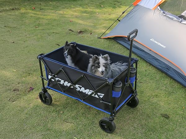 collapsible wagon with wheels