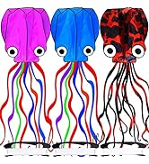 Octopus Kite 3 PACK Kites for Adults Easy To fly, 3D Beautiful Large Giant Kites with Kite String...