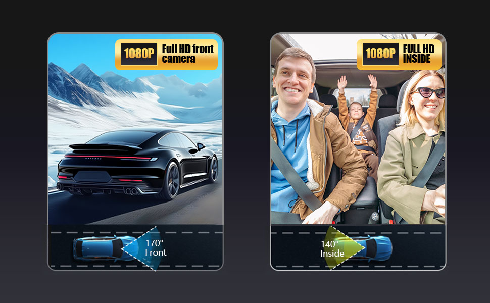 1080P front and rear cameras