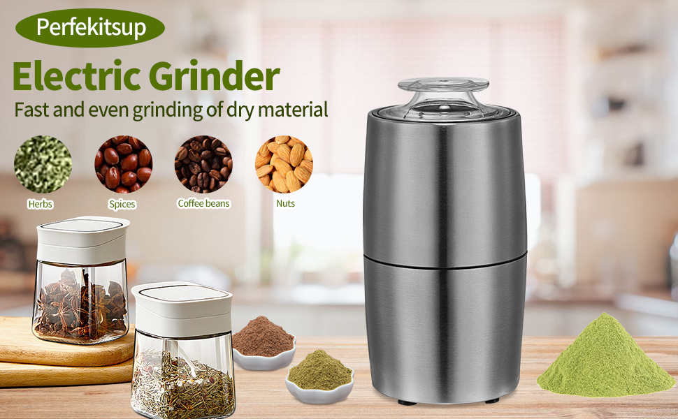 Fast and even grinding of dry material